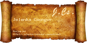 Jelenka Csongor névjegykártya