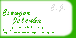 csongor jelenka business card